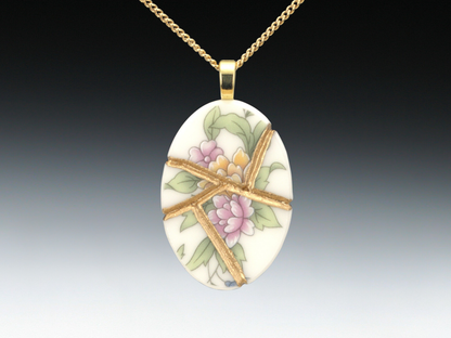 Delicate Floral Kintsugi Necklace