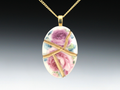 Pink & Purple Rose Kintsugi Necklace