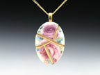 Pink & Purple Rose Kintsugi Necklace