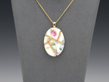 Pastel Floral Kintsugi Necklace