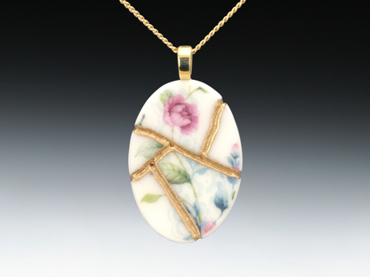 Pastel Floral Kintsugi Necklace