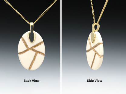 Pink & Purple Rose Kintsugi Necklace
