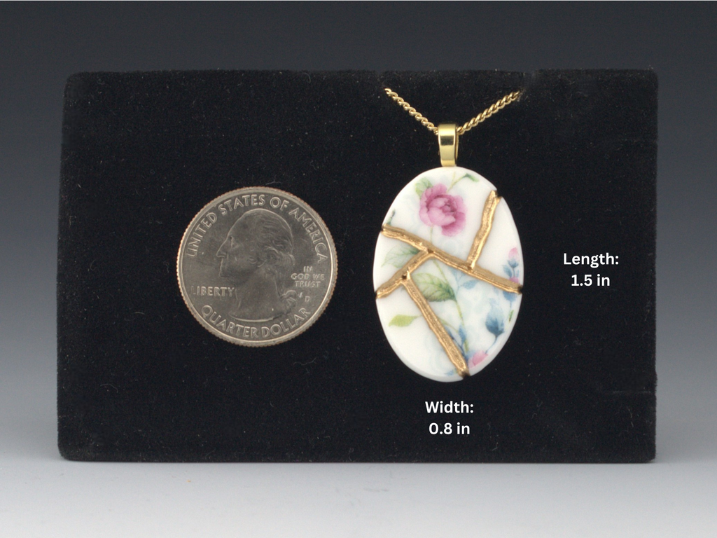 Pastel Floral Kintsugi Necklace