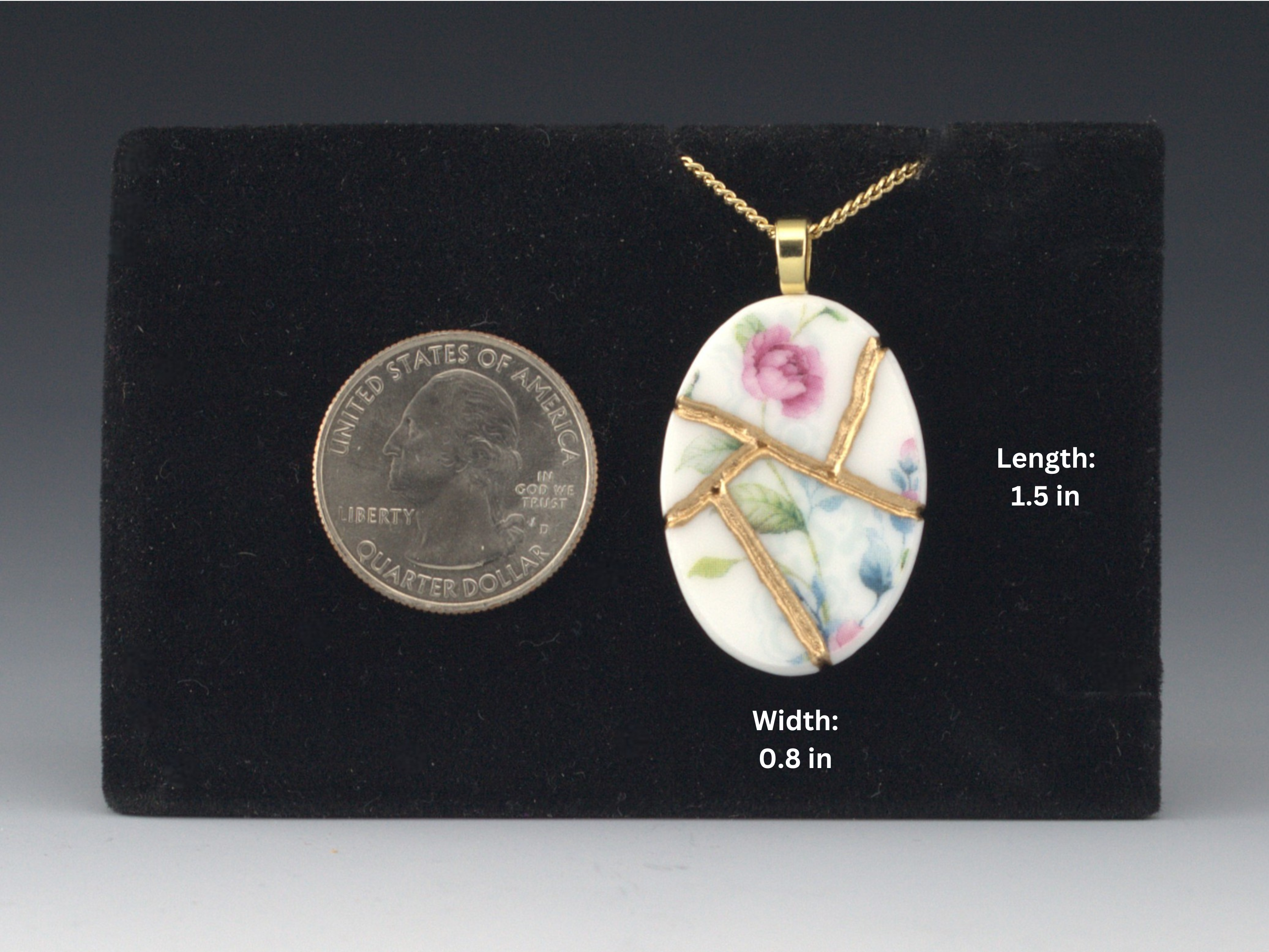 Pastel Floral Kintsugi Necklace