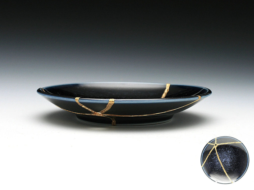 Medium Blue Kintsugi Plate