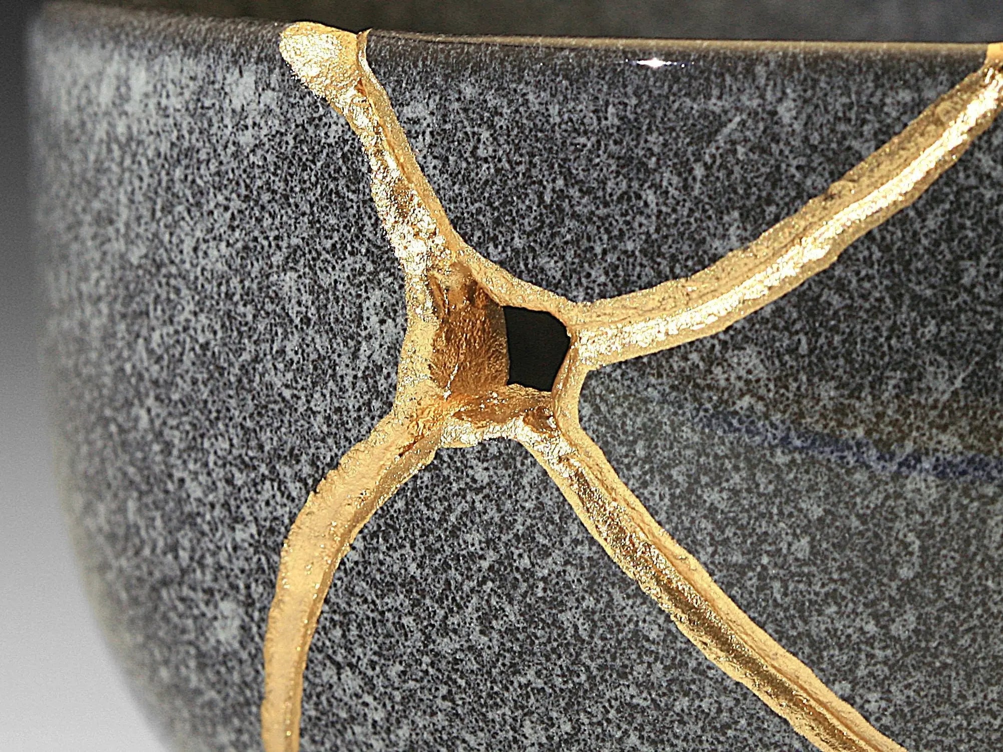 Medium Grey Kintsugi Bowl