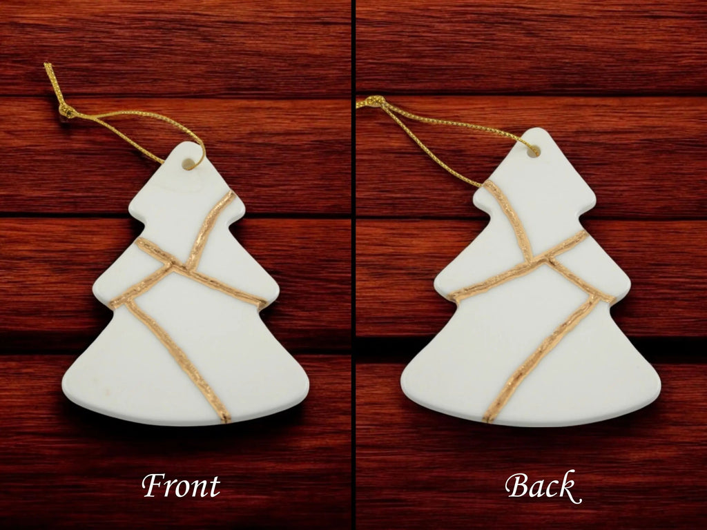 Christmas Tree shaped Kintsugi Ornament