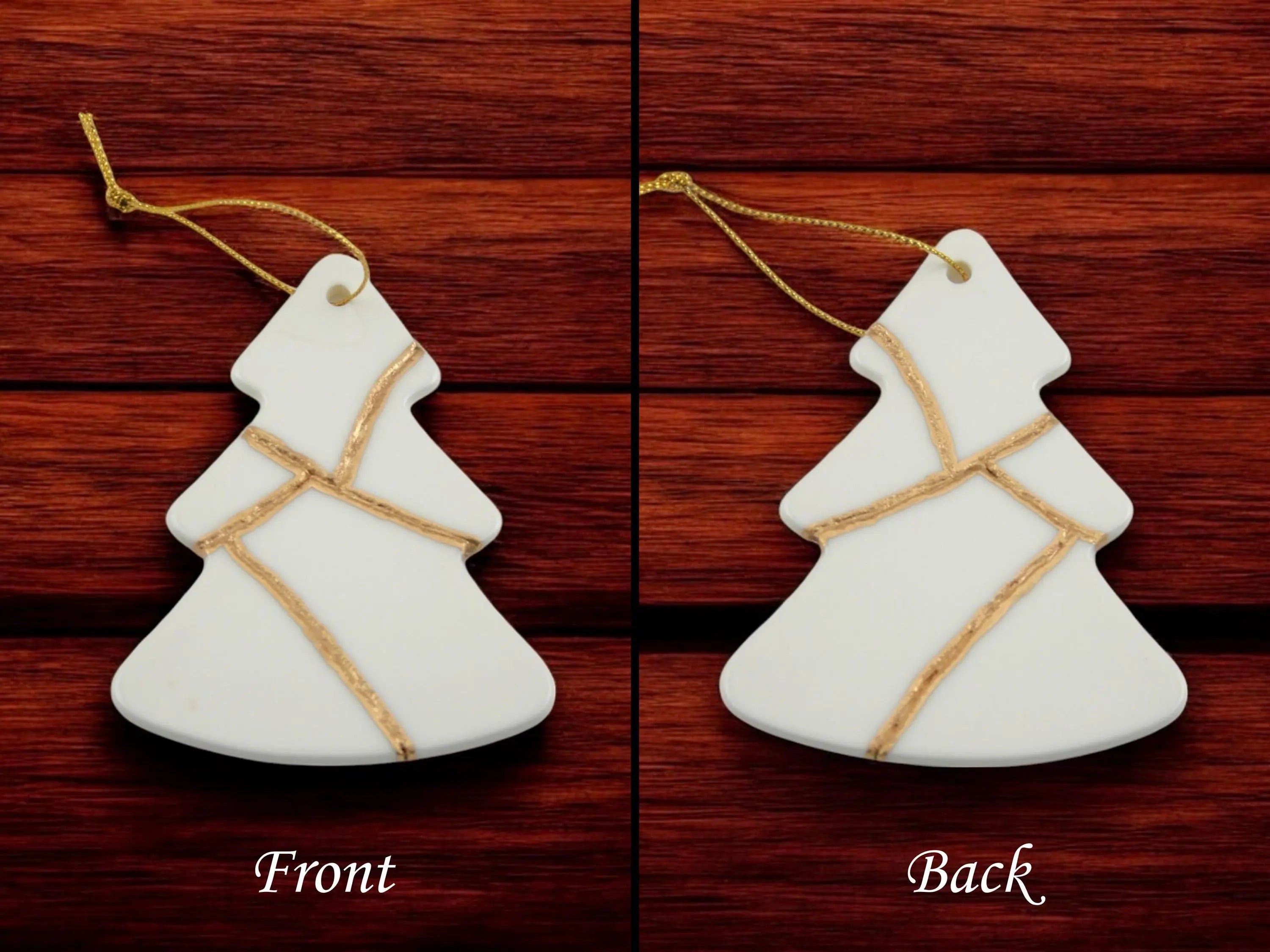 Christmas Tree shaped Kintsugi Ornament