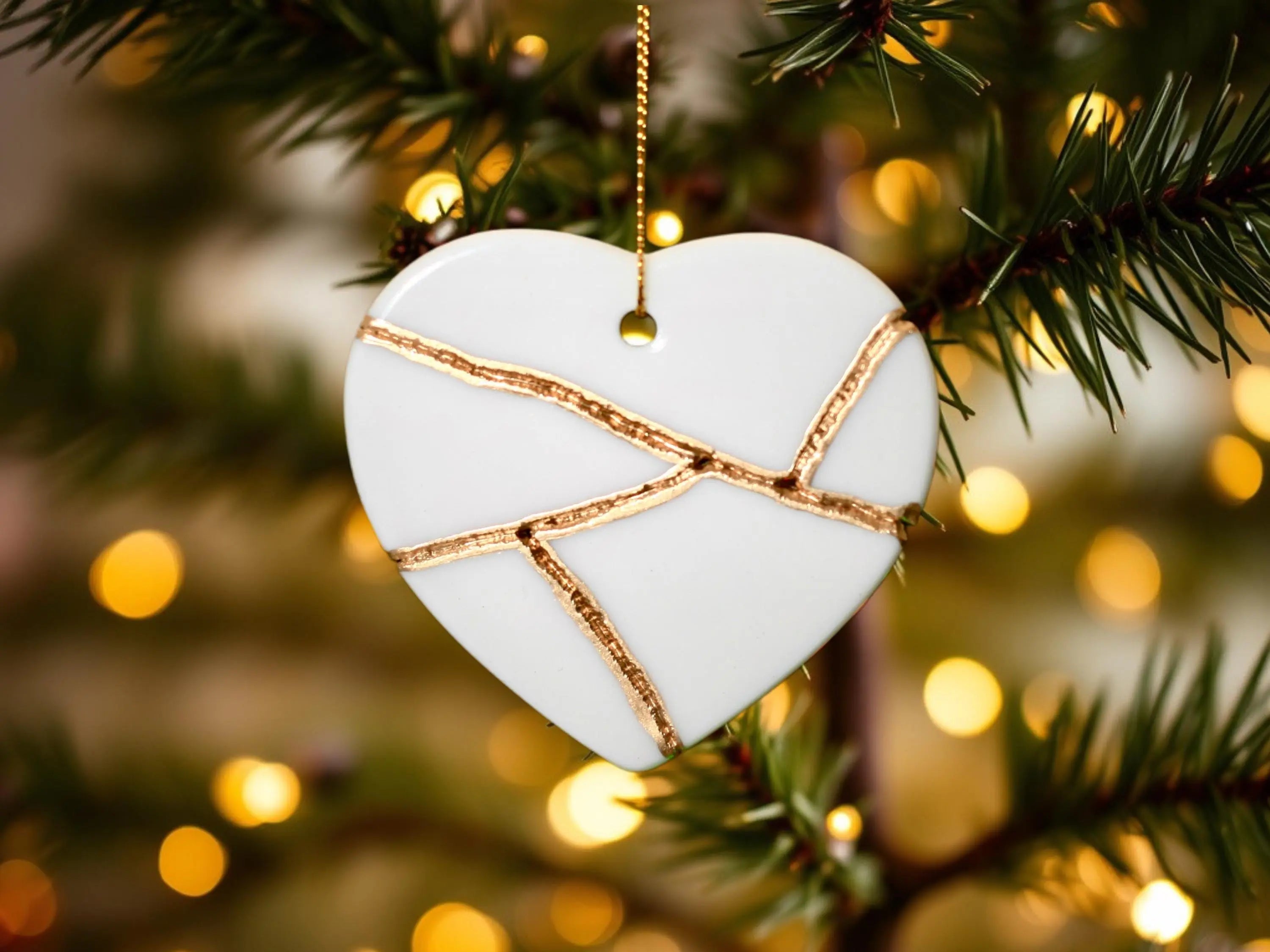 Heart Shaped Kintsugi Ornament