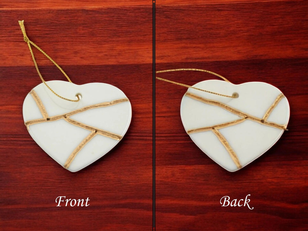 Heart Shaped Kintsugi Ornament