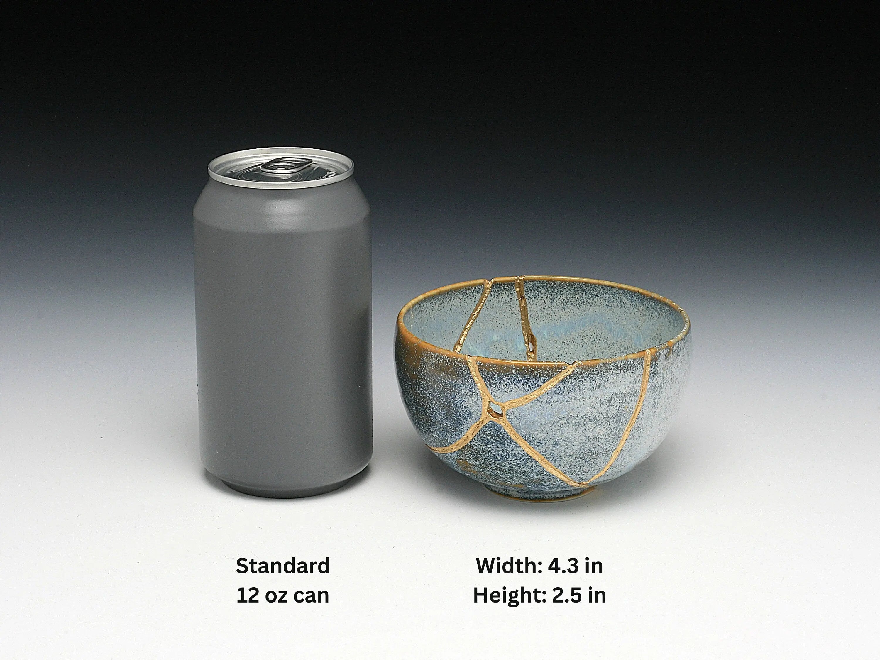 Medium Gray Kintsugi Bowl