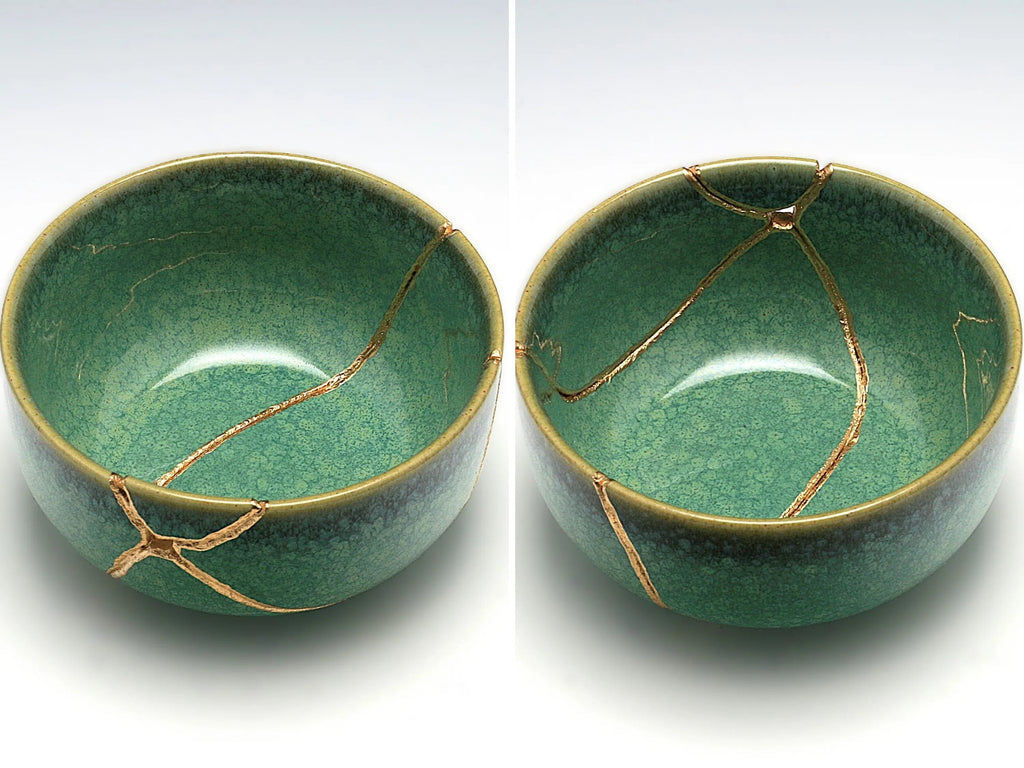 Medium Green Kintsugi Bowl