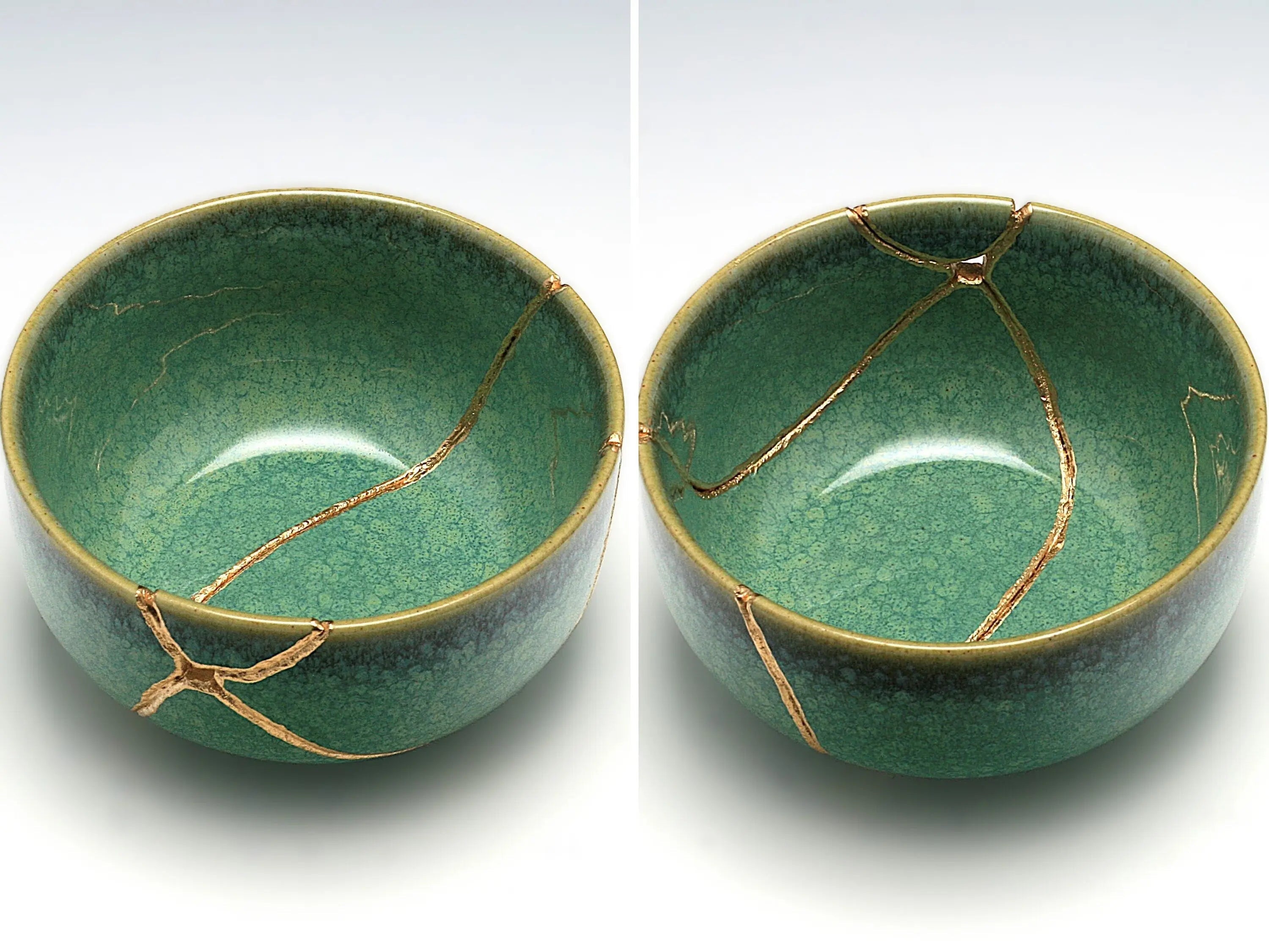Medium Green Kintsugi Bowl