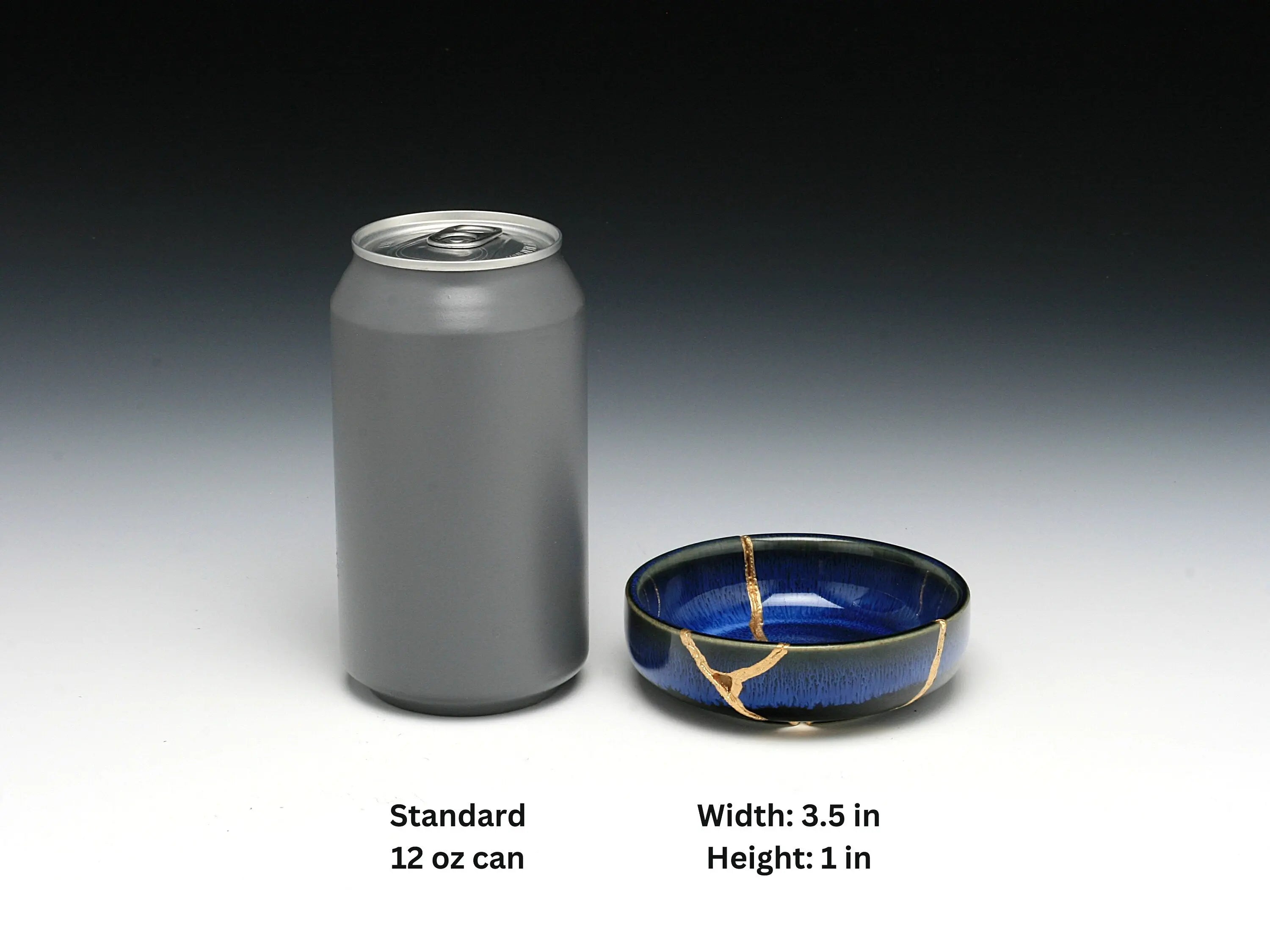 Small Dark Blue Kintsugi Dish