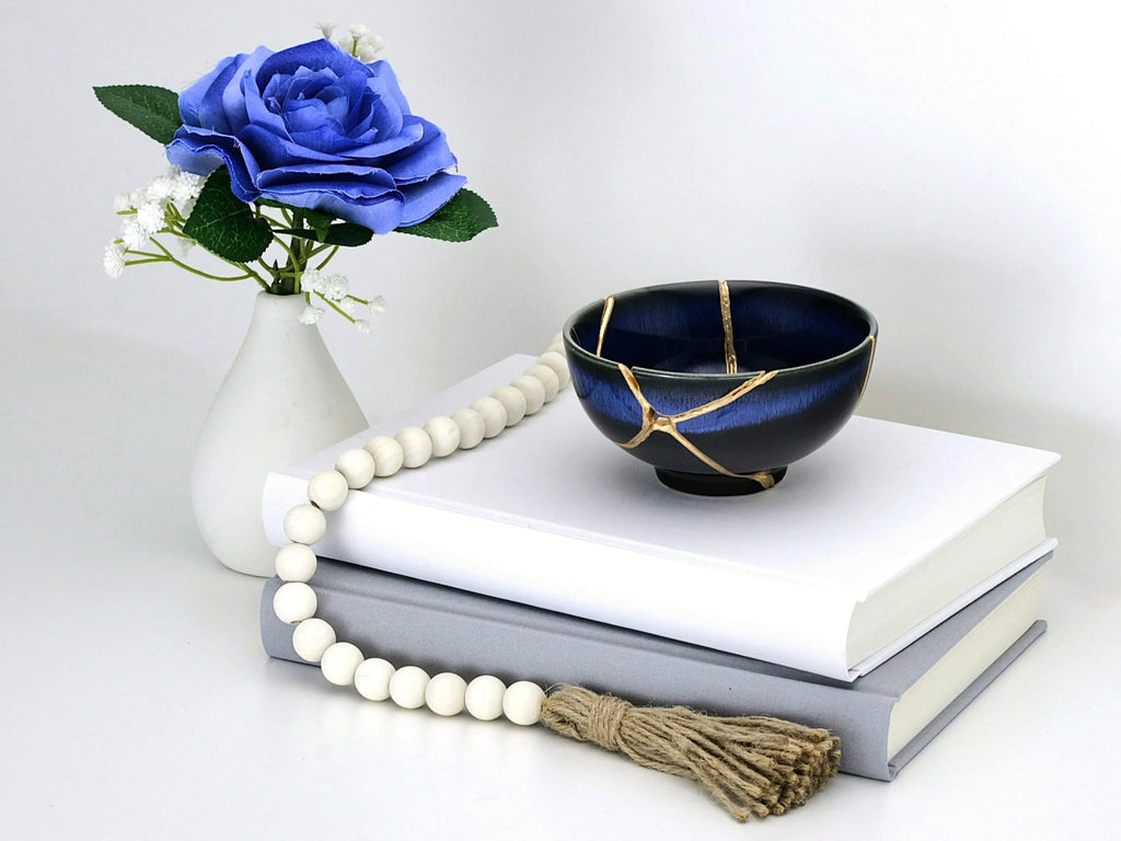 Medium Blue Kintsugi Bowl