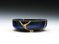 Small Dark Blue Kintsugi Dish