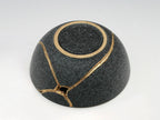 Small Salmon and Gray Kintsugi Bowl