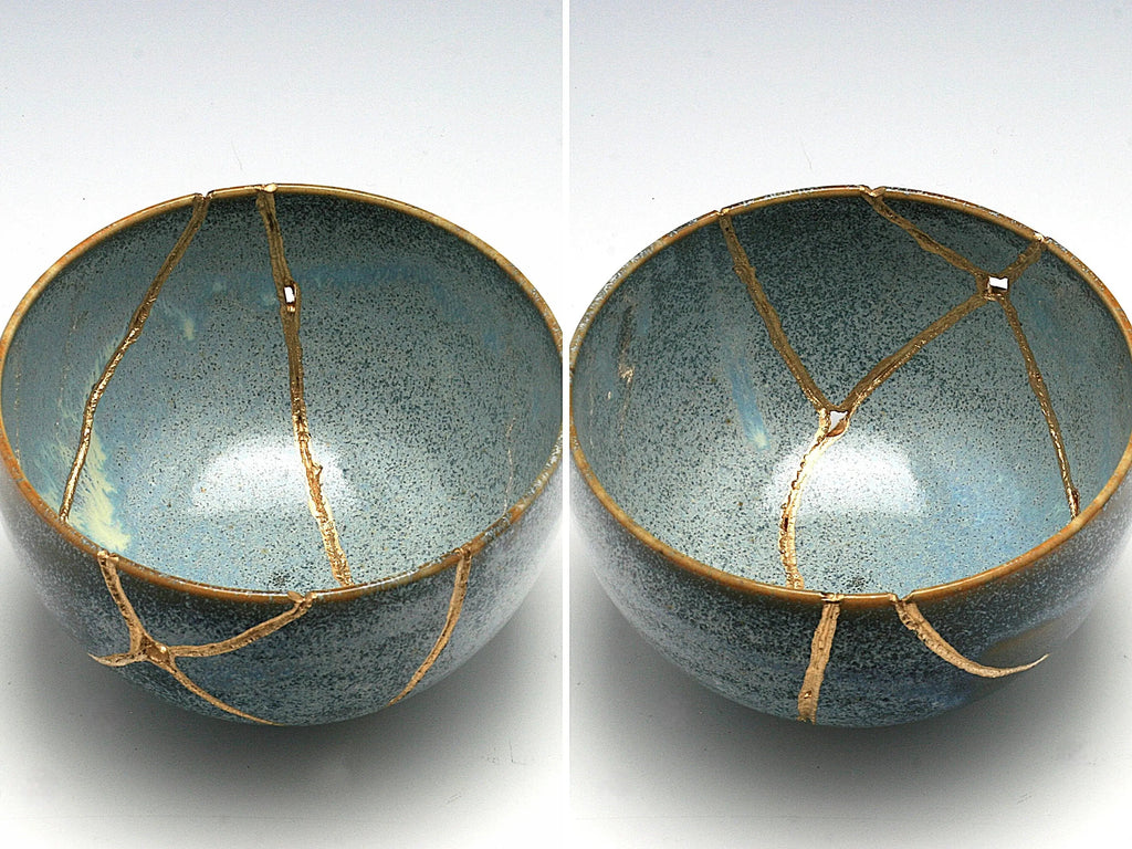 Medium Gray Kintsugi Bowl