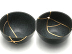 Small Black Kintsugi Teacup