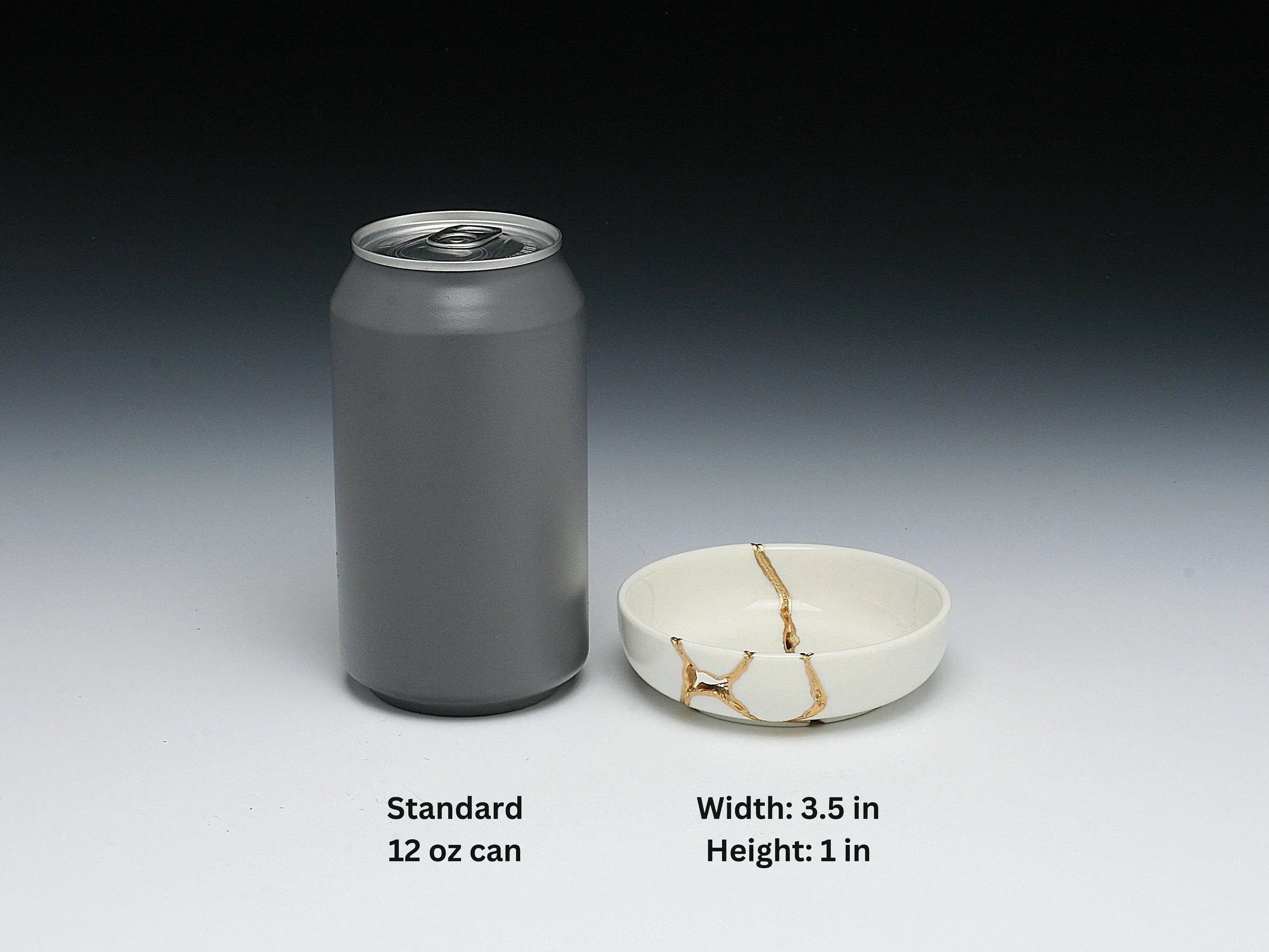 Small White Kintsugi Dish