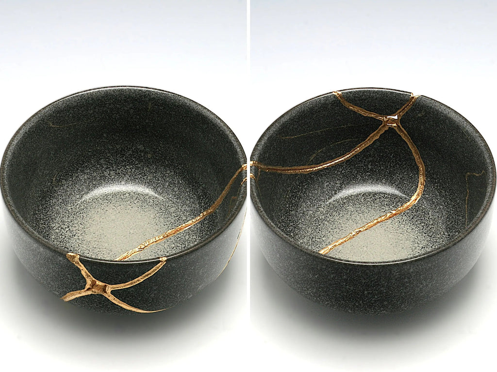 Medium Grey Kintsugi Bowl