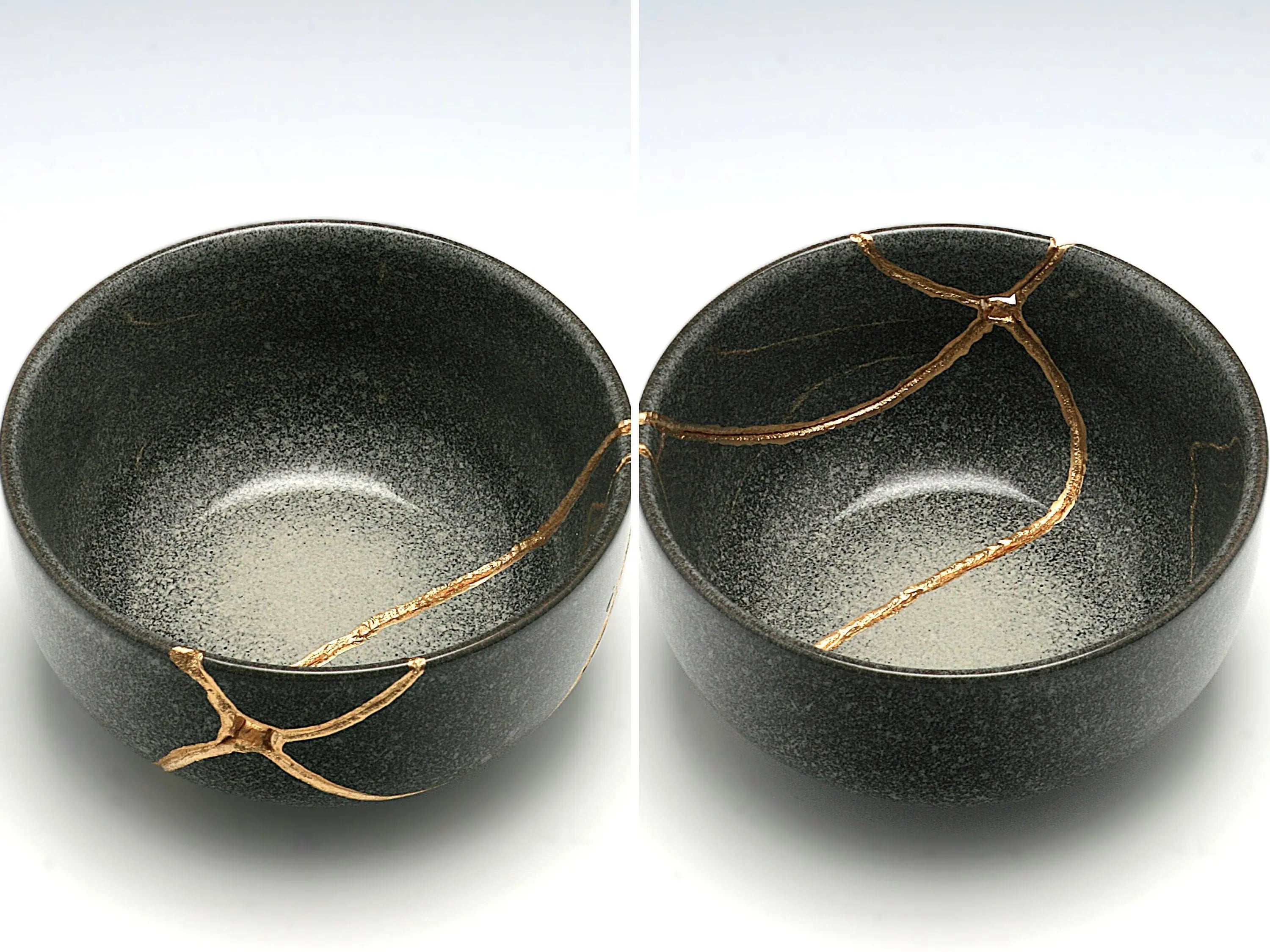 Medium Grey Kintsugi Bowl