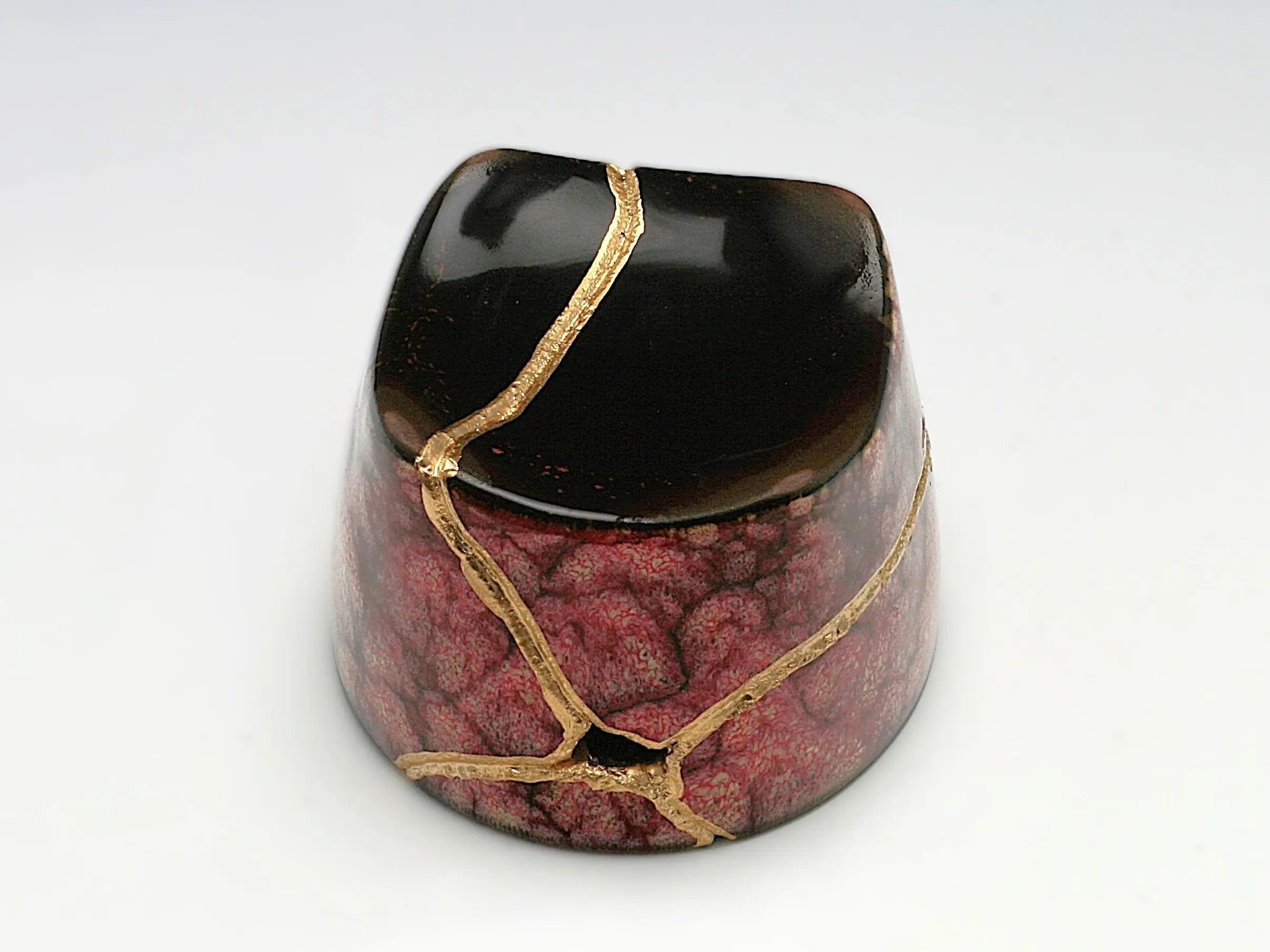 Small Pink Kintsugi Saki Cup