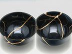 Medium Speckled Dark Blue Kintsugi Bowl