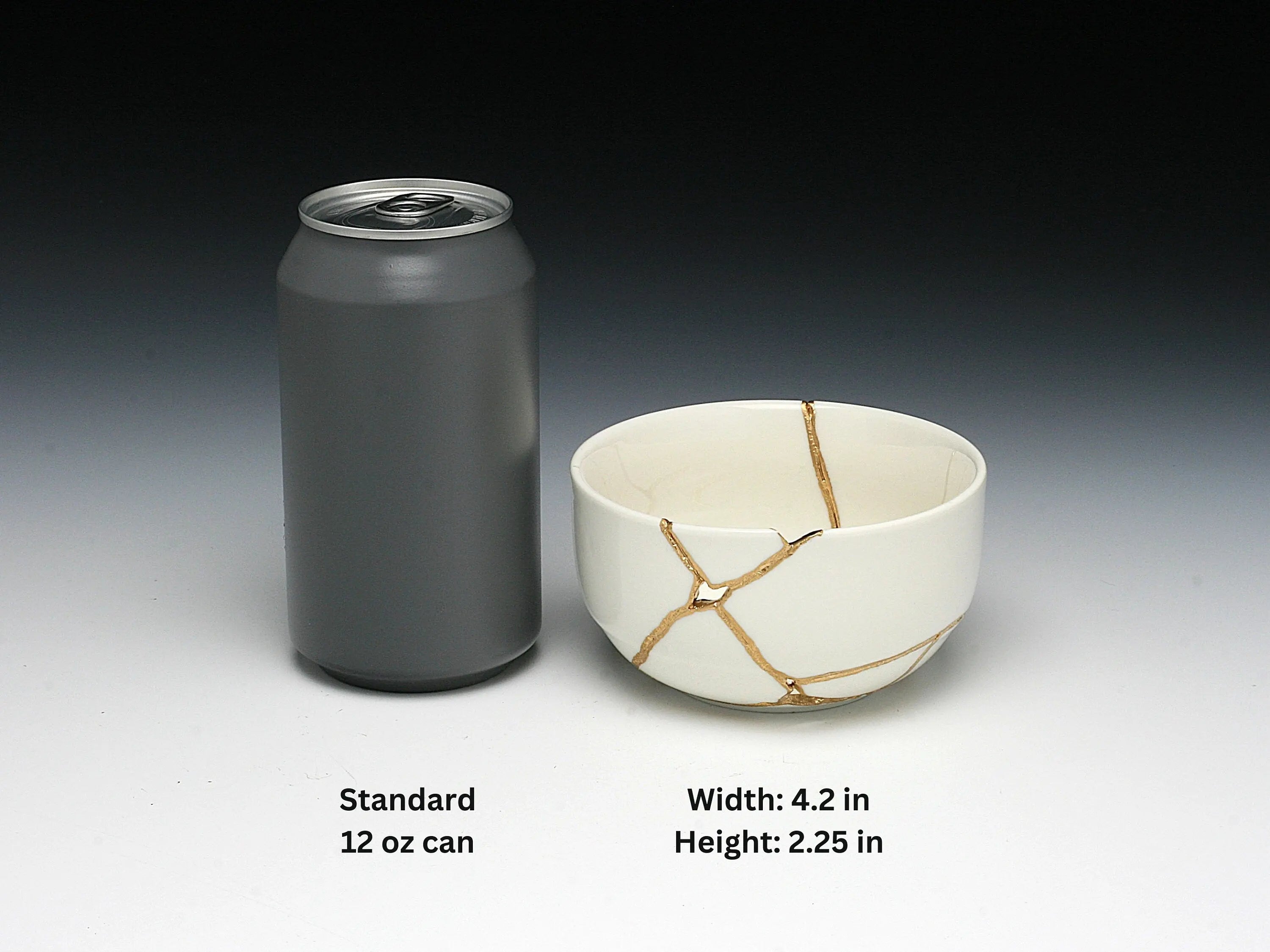 Medium White Kintsugi Bowl