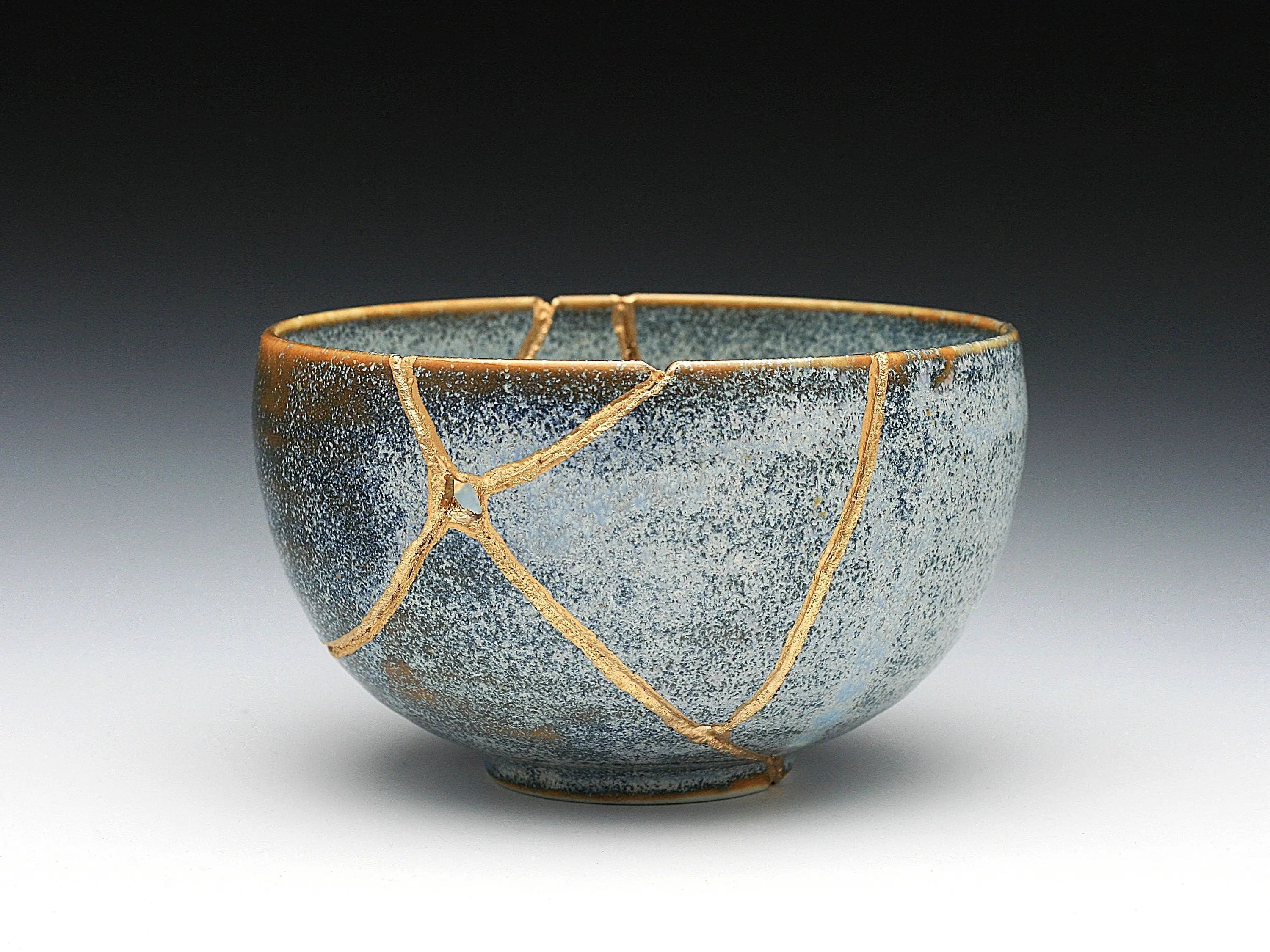 Medium Gray Kintsugi Bowl