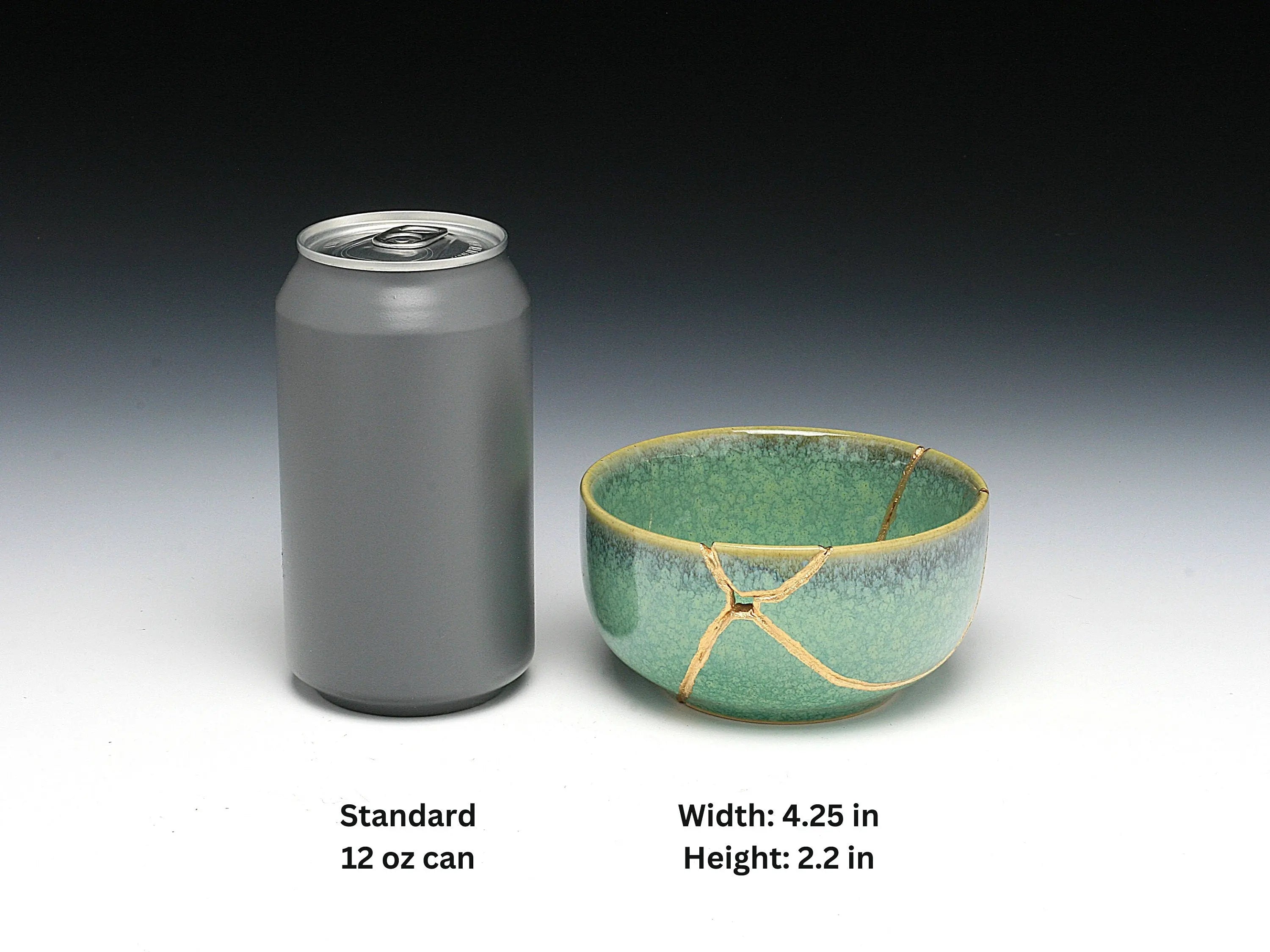 Medium Green Kintsugi Bowl