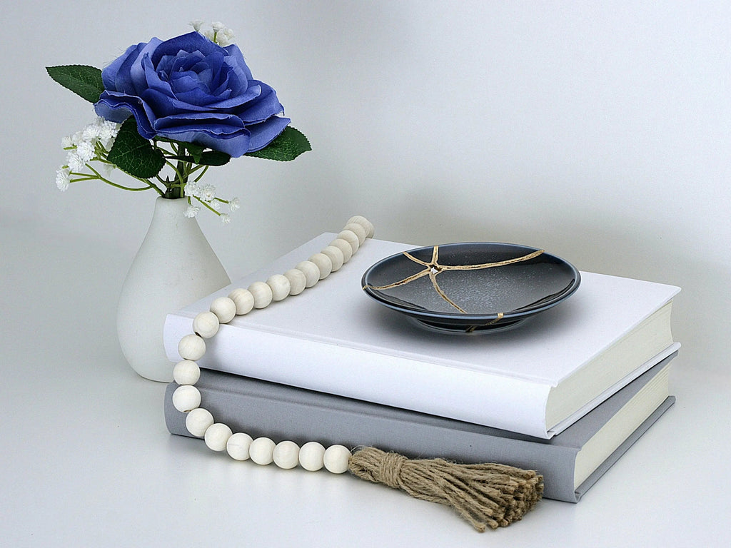 Medium Blue Kintsugi Plate