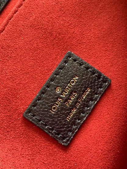 LV M45773 Pochette MÃ©tis Bag 25cm Black Beige Monogram Embossed Cowhide