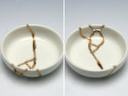 Small White Kintsugi Dish