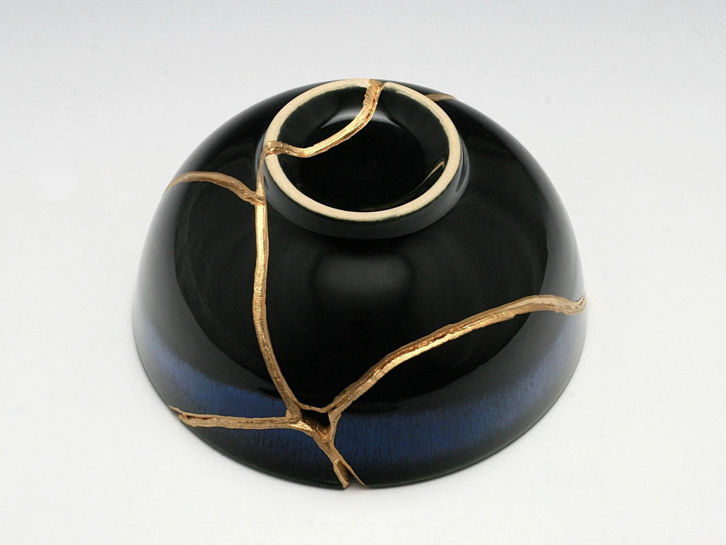Medium Blue Kintsugi Bowl