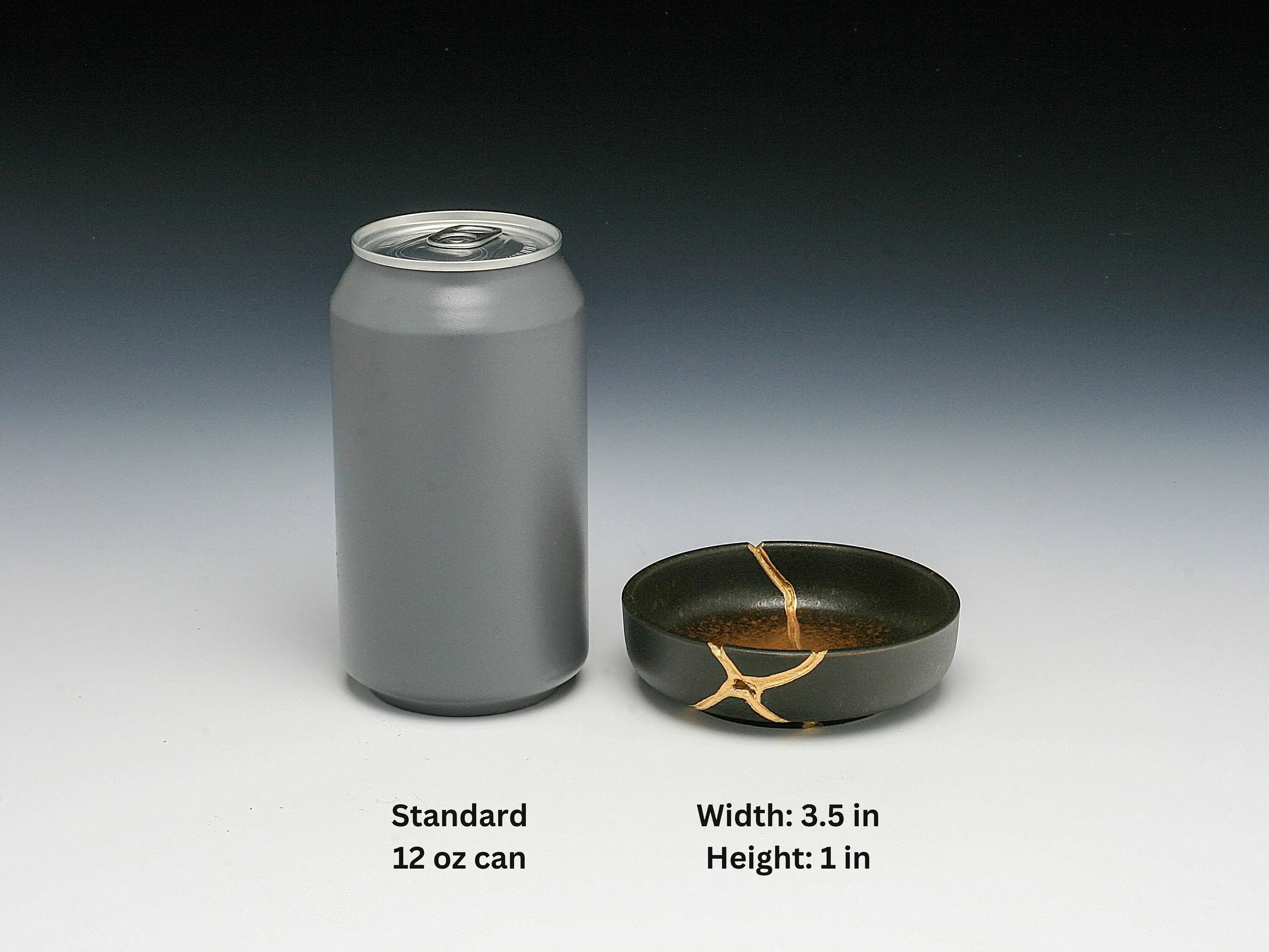 Small Brown Kintsugi Dish