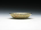 Small Beige Kintsugi Plate with Fish Image