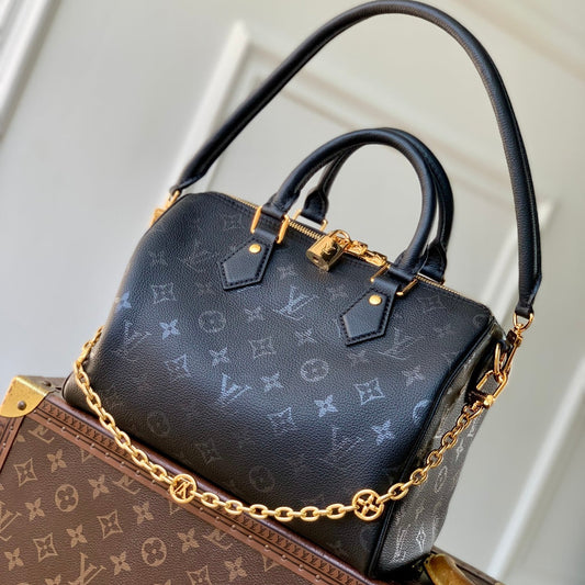 LV 2025 Speedy BandouliÃ¨re 25 Black Calfskin 347095