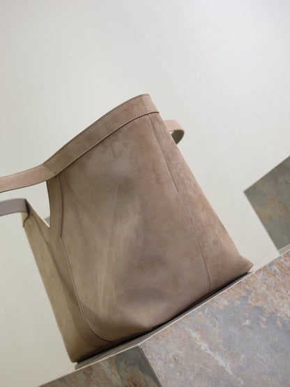 Y Tote Bag Gray Suede