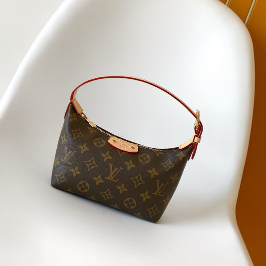 LV Pochette Hills Brown Monogram Coated Canvas & Cowhide