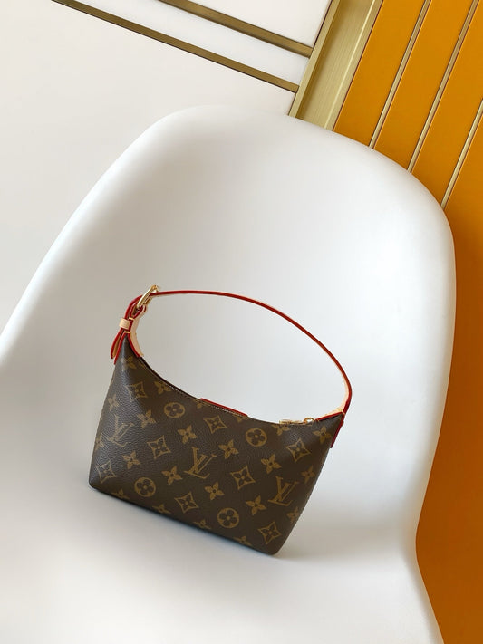 LV Pochette Hills Brown Monogram Coated Canvas & Cowhide