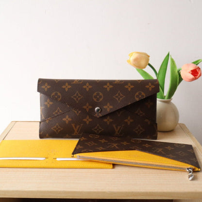 LV M12359 Kirigami Organizer Wallet Safran Yellow Cowhide 247861