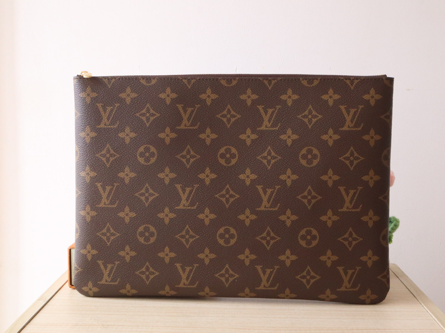 LV Pochette ClÃ©s 33cm Brown Monogram Canvas GHW