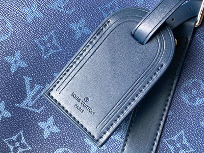 KEEPALL BANDOULI_RE 55 IN NAVY GREEN MONOGRAM GRADIENT CANVAS