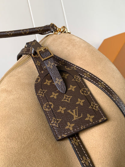 LV M26451 Express Travel 45cm Khaki Suede GHW