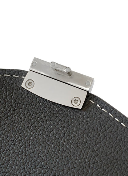 CHYPRE WALLET-POUCH 21 IN GRAY GOYARDINE CANVAS AND CALFSKIN