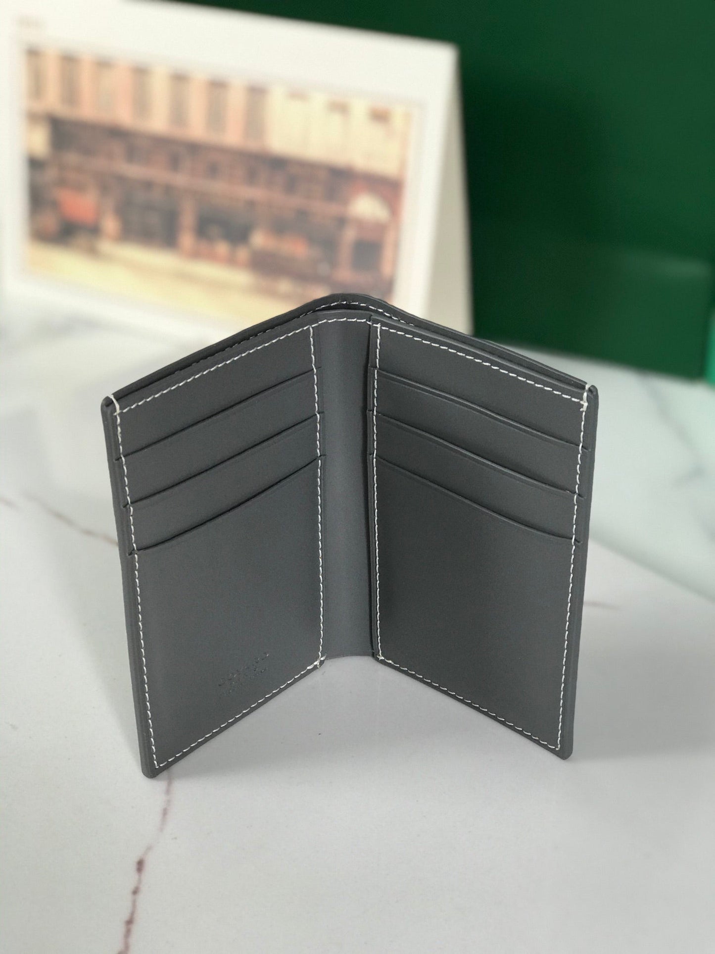 Goyard Saint-Pierre Card Wallet 11cm Grey Canvas