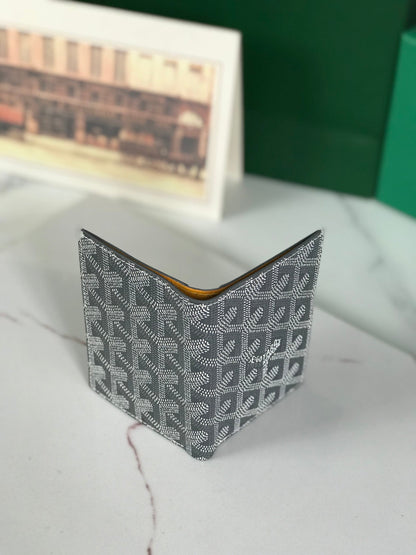 Goyard Saint-Pierre Card Wallet 11cm Grey Canvas